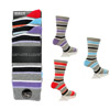 Mens Wide Stripe Socks Grey
