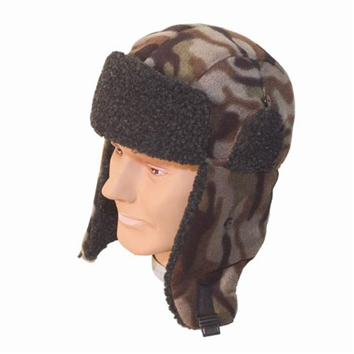 Adult Fleece Camo Trapper Hats