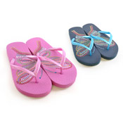 Girls Flip Flops with Butterfly Print