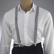 Black & White Check Braces