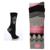 Ladies Socks Argyle Jennifer Anderton