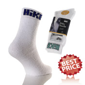 Mens Hike Socks White