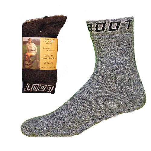 Ladies Boot Socks 4-7