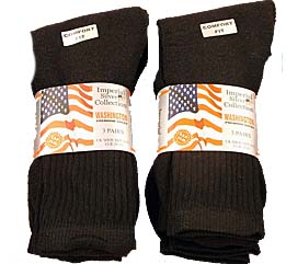 Mens 5 Pack Black Washington Sport Socks JOB LOT