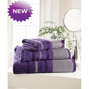 Egyptian Cotton Bath Sheet Purple Stripe