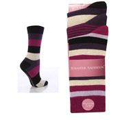 Ladies Wide Stripe Socks Jennifer Anderton