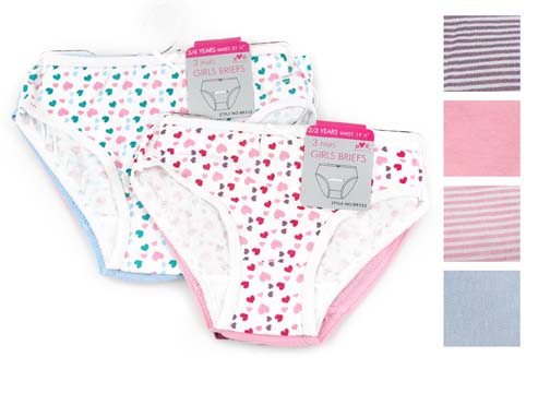 Girls Patterned Briefs