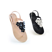 Ladies Jelly Sandals with Daisies
