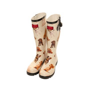 Dog Print Wellies