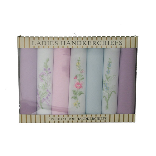 Ladies 7 Pack Handkerchiefs