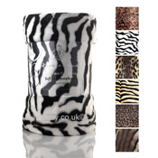 Mink Faux Fur Throw Zebra