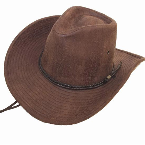 Chocolate Brown Faux Leather Look Stetson
