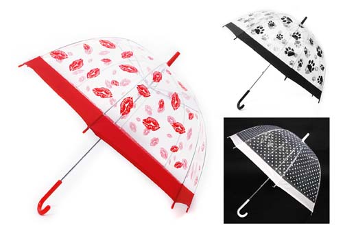 Clear Dome Umbrella Mixed Designs