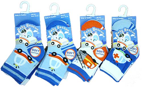 Boys Baby Computer Socks Rescue