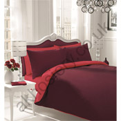 Reversible Bedding Sets Plain Burgundy/Red