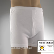 Mens White Trunks Cotton