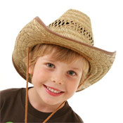Childrens Straw Cowboy Hat