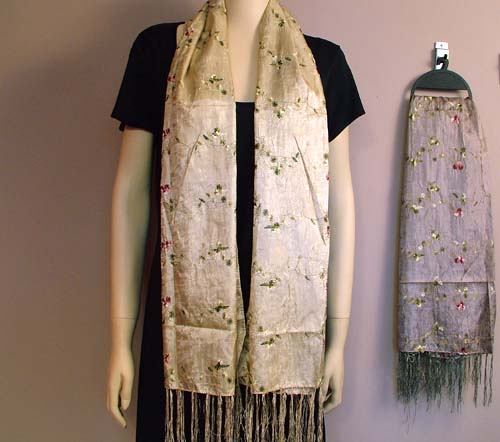 Rosebud Satin Scarf