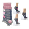 Stripe Trainer Socks With Hearts