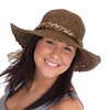 Crushable Straw Hat with Scarf