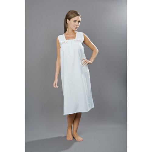 Sleeveless Polycotton Plain Nightie