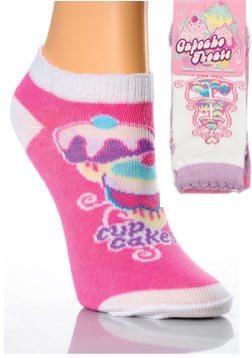 Girls Cupcake Trainer Socks