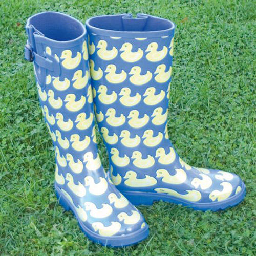 Ladies Duck Print Wellies