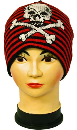 Gothic Skull Beanie Hat 1.00 each