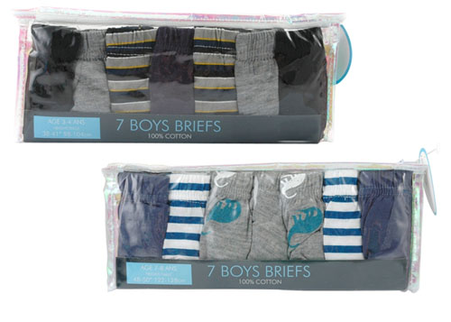 Boys Briefs 7 Pack