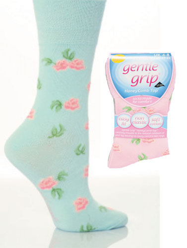 Gentle Grip Socks Flower