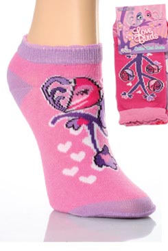 Girls Love Birds Trainer Socks