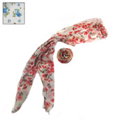 Neck Scarves Flower Print Assorted