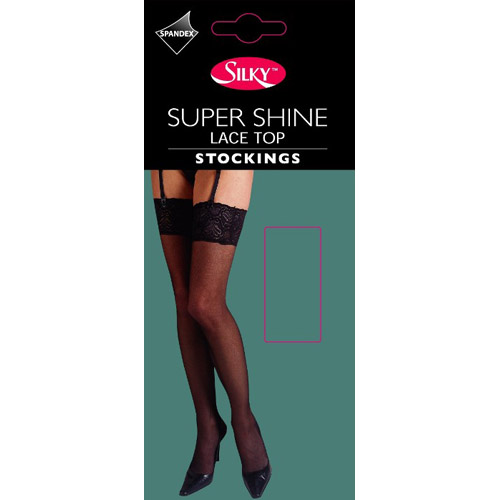 Super Shine Lace Top Stockings