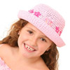 Girls Straw Hat With Flowers