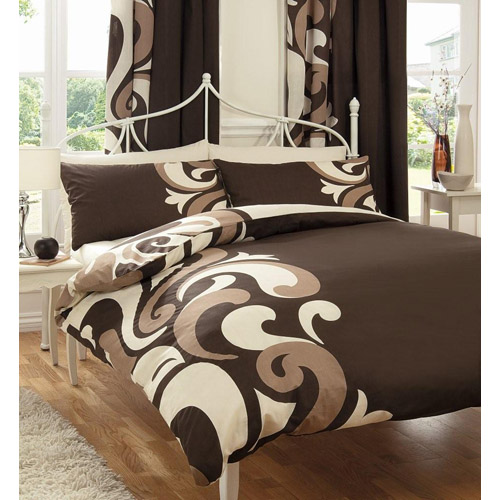 Grandeur Chocolate Duvet Set Bedding
