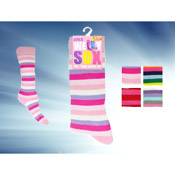 Girls Stripe Welly Socks