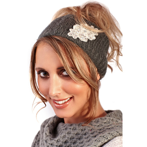 Headband with Lurex Bead Aplique