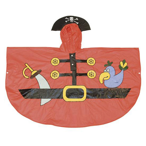Childrens Pirate Poncho Showerproof