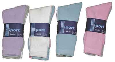 Kids Assorted Sport Socks 4-6 24p per pair