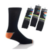 Mens 5 Pack Socks Coloured Heel & Toe