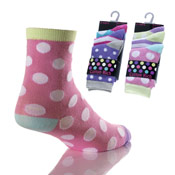 Girls Fancy Socks Spots/Hearts