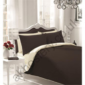 Reversible Bedding Sets Plain Chocolate/Cream