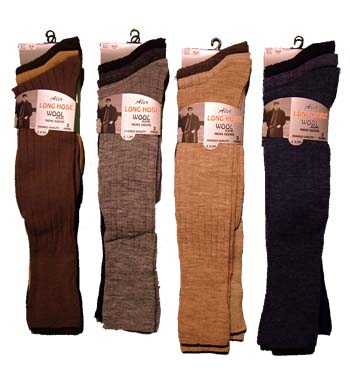 Mens Long Wool Cascade Socks