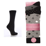 Ladies Socks Multi Spots Jennifer Anderton