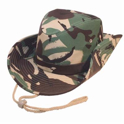 Adults Green Camouflage Aussie Hat