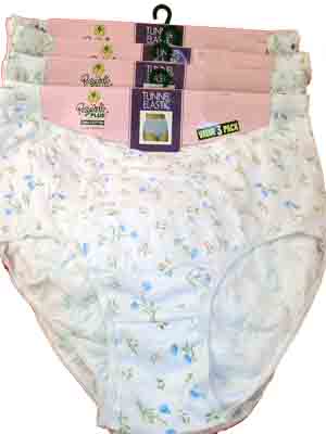 Ladies Plus Size Mama Briefs Tunnel Elastic