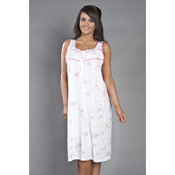 Ladies Sleeveless Nightie Flower Print
