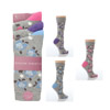 Ladies Socks With Flower Pattern
