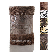 Mink Faux Fur Throw Jungle Print