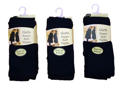 Girls Supersoft Tights Navy